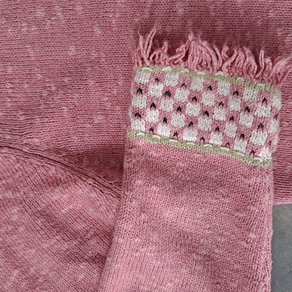 Icelandic Design Nordic Cardigan | Linen Blend | Women's Small | Color Pink - Picture 6 of 12
